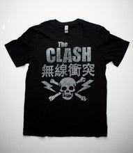 Load image into Gallery viewer, The Clash Skull & Crossbones Black T-shirt - StitchStreet.com