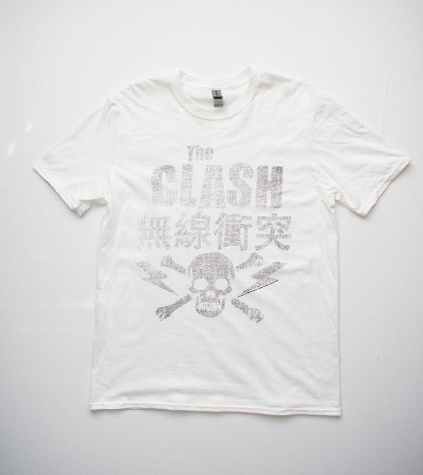 The Clash Skull & Crossbones White T-shirt - StitchStreet.com